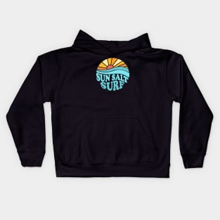 Sun Salt Surf Retro Beach Kids Hoodie